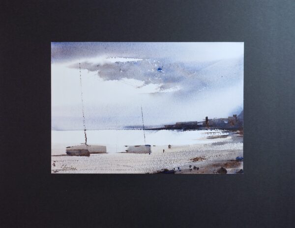 Plage la nuit va arriver